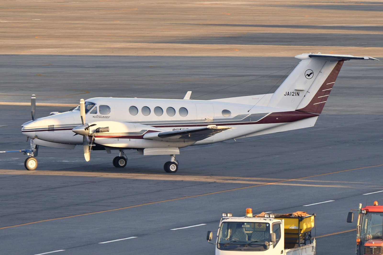 Beechcraft King Air turboprop on runway